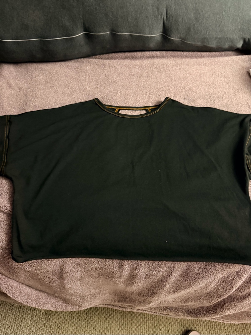 Black Crewneck Short-Sleeve open back Shirt